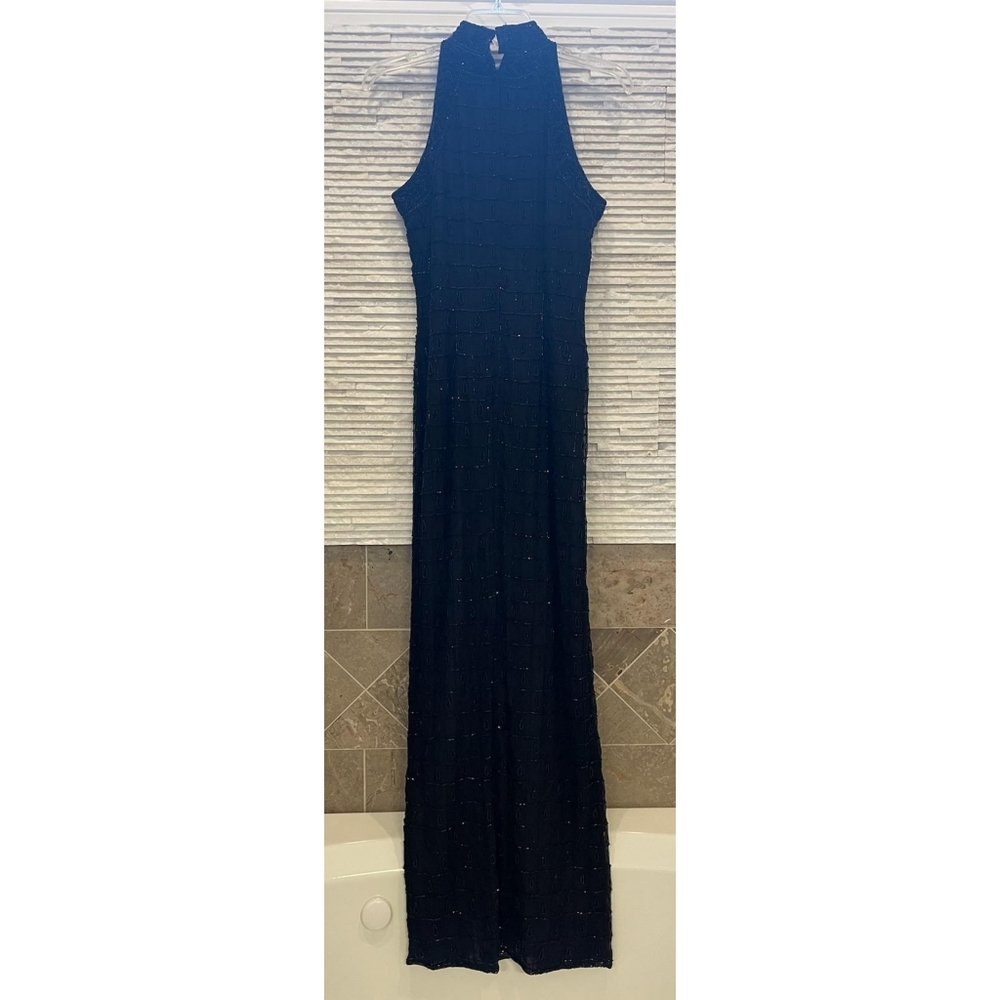 Pappell Evening Gown Silk Lined Beaded